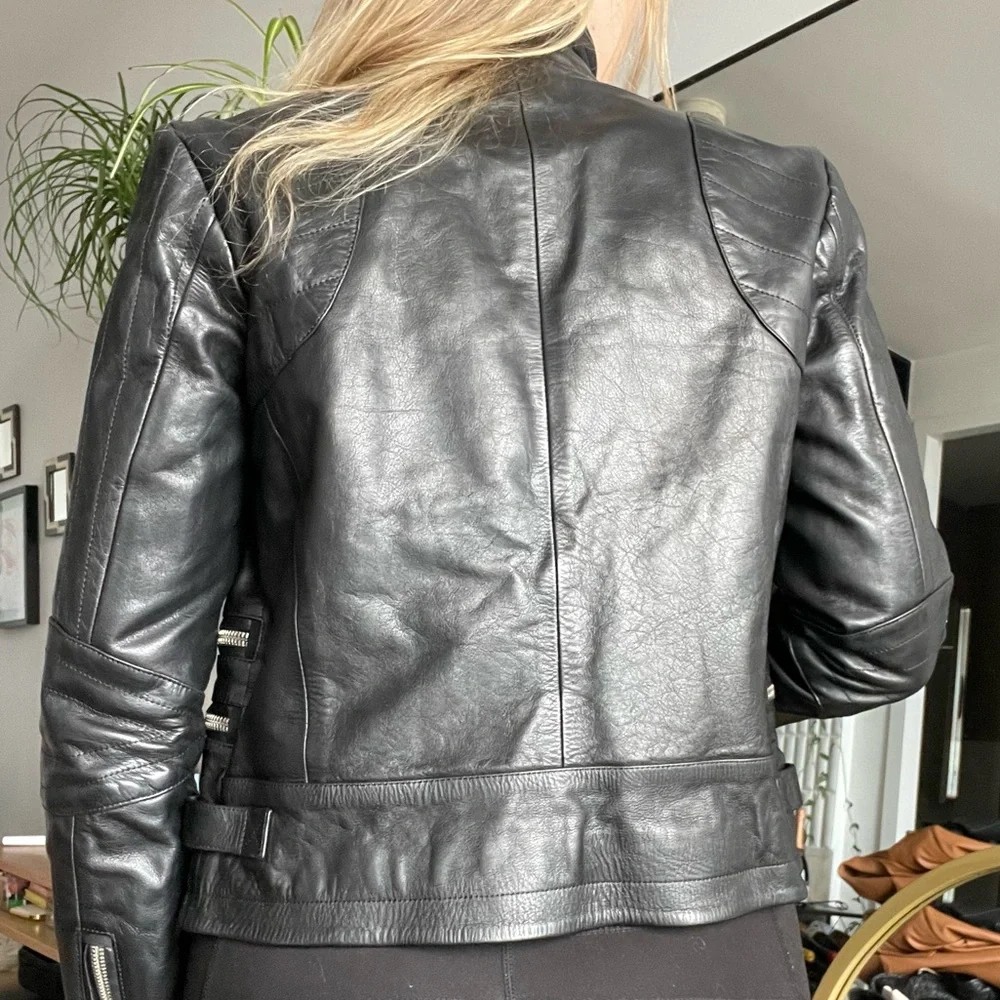 NWOT Rag & Bone Leather Motorcycle Jacket - Picture 9 of 15